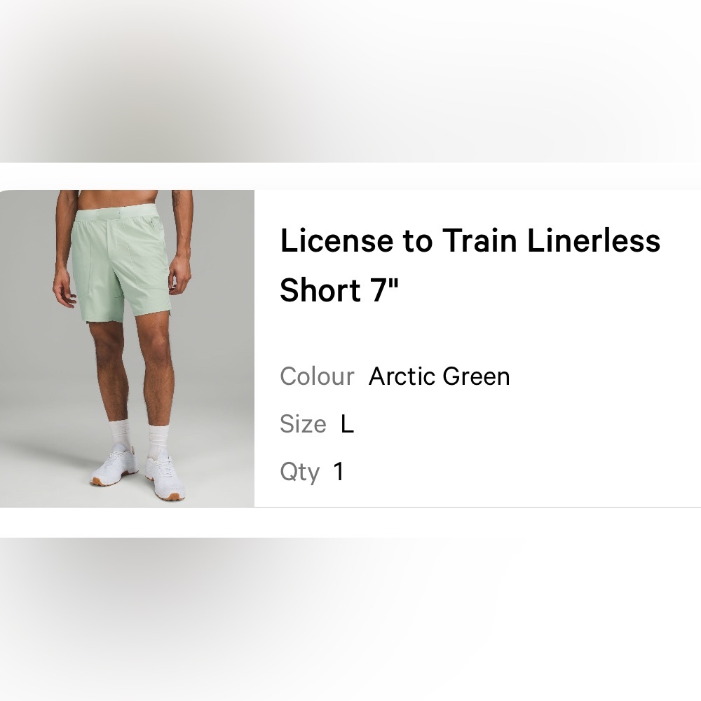 Lululemon Men’s License to Train Linerless Short 7"